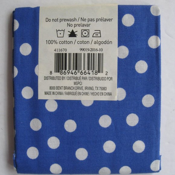 6 Loops and Threads Fabric Sheets 21" x 18" Blue Zig Zag, Whales, Polka Dots - Picture 6 of 10